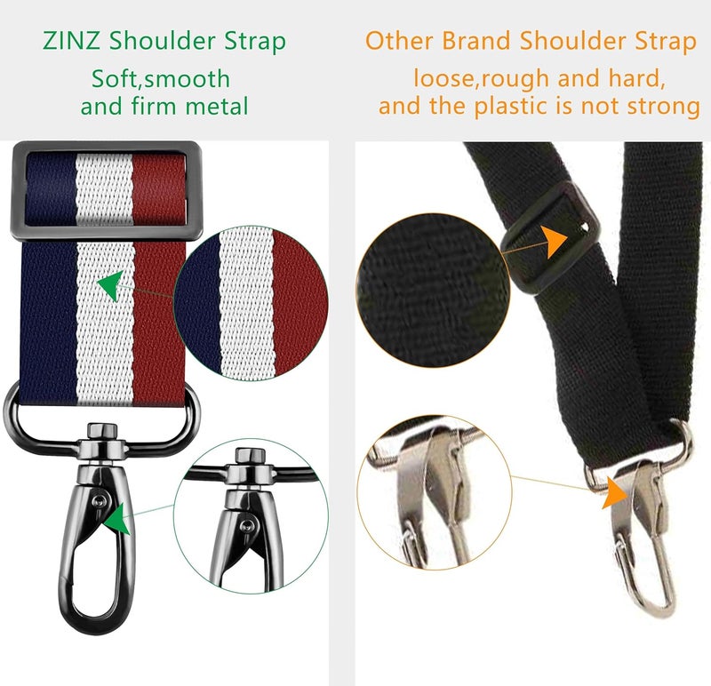 ZINZ Shoulder Strap 58" Ultra-Thick Fixed Padded and Adjustable Buckles Crossbody Strap for Briefcase Laptop Bag Luggage - Image 3